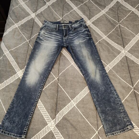 Women's BKE Carter Straight Leg Jeans 29S Small Stains Front Leg See Pics - Picture 1 of 9